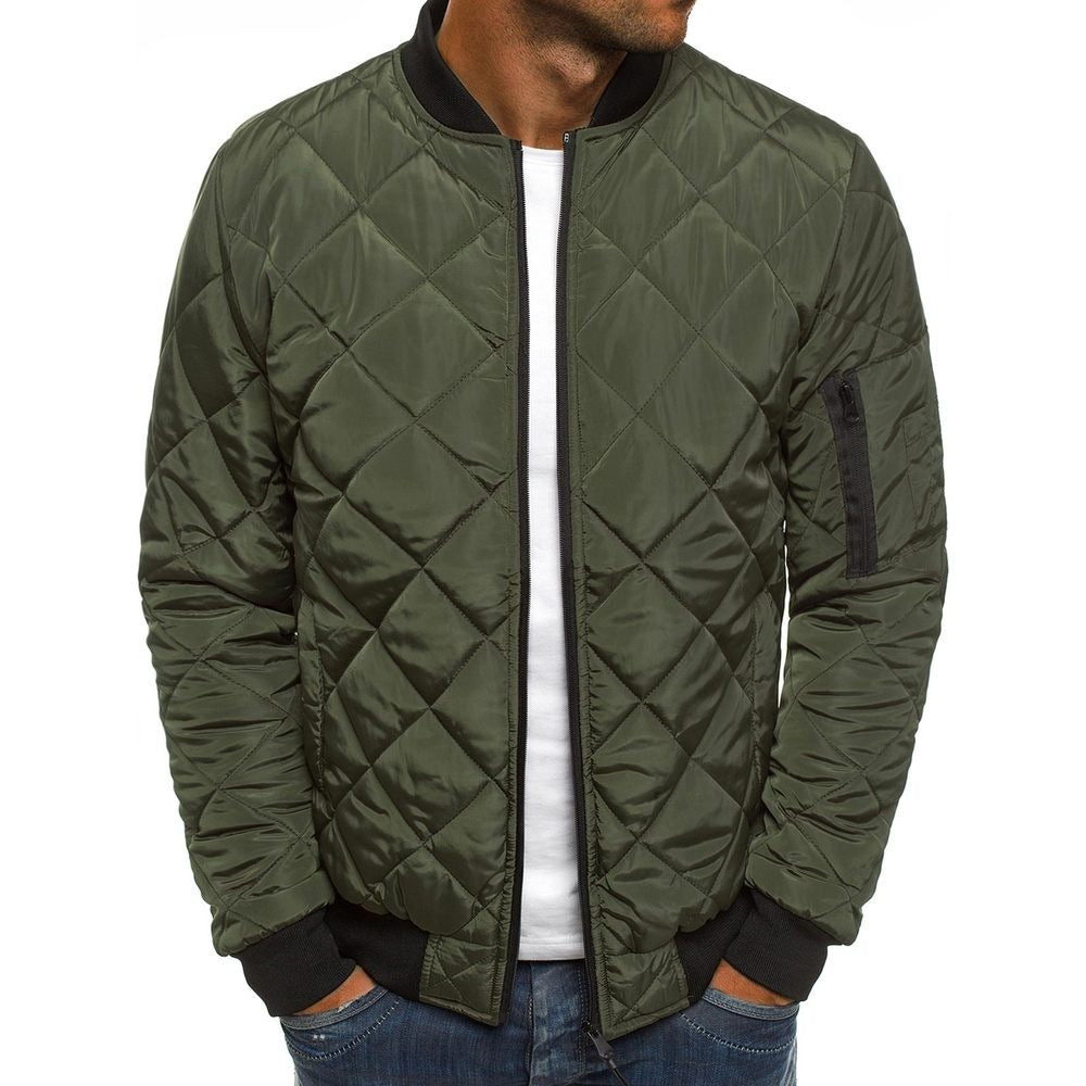 Men's Cotton-Padded Clothes Winter Solid Color Jacket Men's Fashion Cotton-Padded Jacket Men Winter Outfit