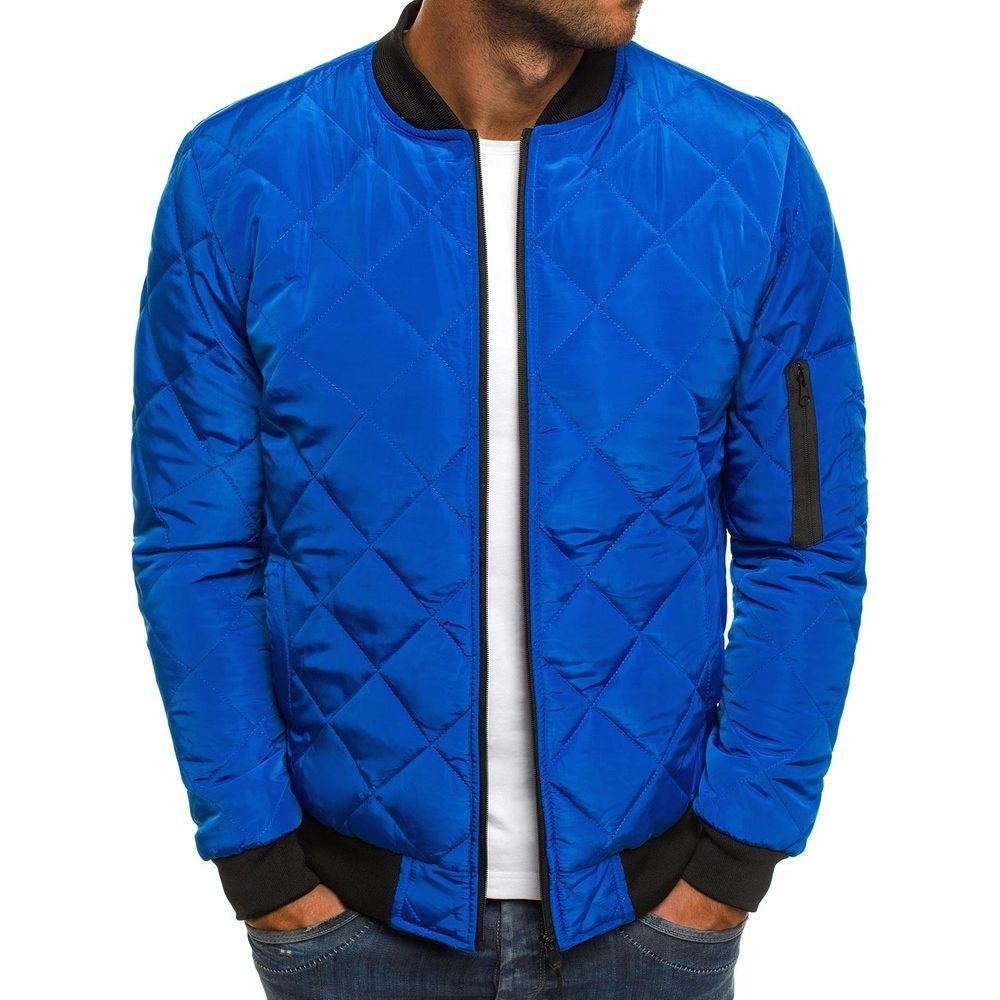 Men's Cotton-Padded Clothes Winter Solid Color Jacket Men's Fashion Cotton-Padded Jacket Men Winter Outfit