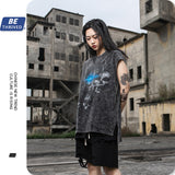 Men's Summer plus Size Casual Sports Loose Vest T-shirt Men's Men Top