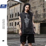 Men's Summer Loose Vest Large Size Loose Leisure Sports T-shirt Men's Men's Top