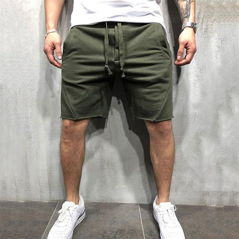 jogging shorts for men Sports Pants Men Workout Running Training Pants Solid Color Fifth Pants
