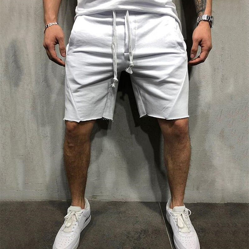 jogging shorts for men Sports Pants Men Workout Running Training Pants Solid Color Fifth Pants