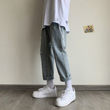 Summer plus Size Retro Sports Jeans Men's Casual Trousers Men's Jeans