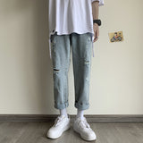 Summer plus Size Retro Sports Jeans Men's Casual Trousers Men's Jeans