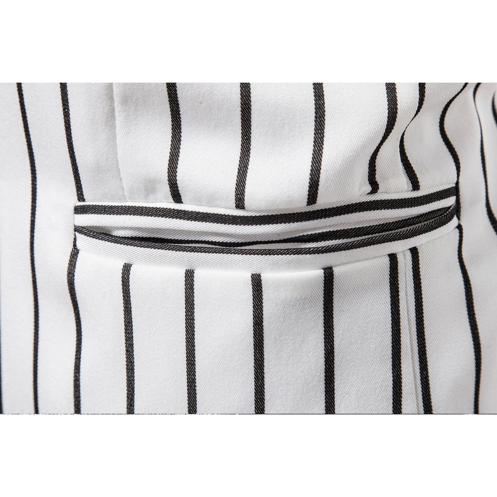 Men's Fall plus Size Suit Jacket Fashionable Striped Two-Button Single Western Jacket Men Winter Outfit