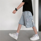 Summer plus Size Sports Loose Straight Denim Shorts Men's Fifth Pants Men's Jeans