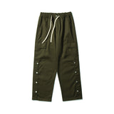 Men's Large Size Retro Sports Wide Leg Pants Men's Fashion Brand Hip Hop Trousers Straight-Leg Pants Street Multi-Pocket Loose Cargo Pants Men Pants
