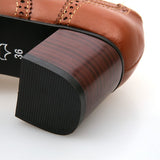 Coachella Festival Boots Mid-Heeled Ankle Boots plus Size Single-Layer Boots Front Lace-up Retro Women's Shoes