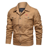 Men's Outdoor Windproof Coat Men's Casual Jacket Casual Large Size Air Force Turn-down Collar Coat Men