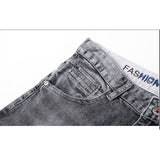 Cropped Pants Men Spring Slim Stretch Gray Jeans Men's Men Jeans