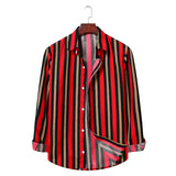Men's Striped Long Sleeve Sports Youth Fashion Trends Casual Men Shirt