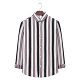 Men's Striped Long Sleeve Sports Youth Fashion Trends Casual Men Shirt