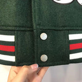 Varsity Jacket for Men Baseball Jackets Men's Arrow Print Jacket Color Matching Baseball Jacket