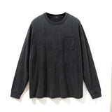 Men's Autumn and Winter Vest Retro plus Size Sports Loose Long Sleeve T-shirt Men Top