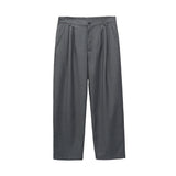 Men's Solid Color plus Size Retro Sports Baggy Straight Trousers Street Trendy Unique Casual Trousers Men Pants