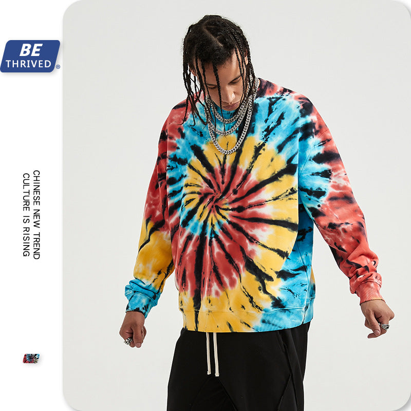 Men's Clothing Fall plus Size Retro Sports Men's Clothing Casual Sweatshirt Infmen Top