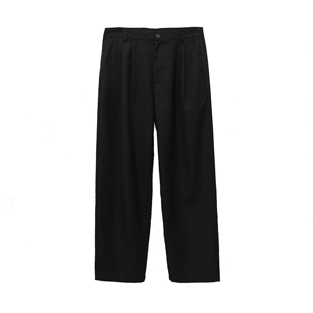 Men's Solid Color plus Size Retro Sports Baggy Straight Trousers Street Trendy Unique Casual Trousers Men Pants