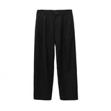 Men's Solid Color plus Size Retro Sports Baggy Straight Trousers Street Trendy Unique Casual Trousers Men Pants