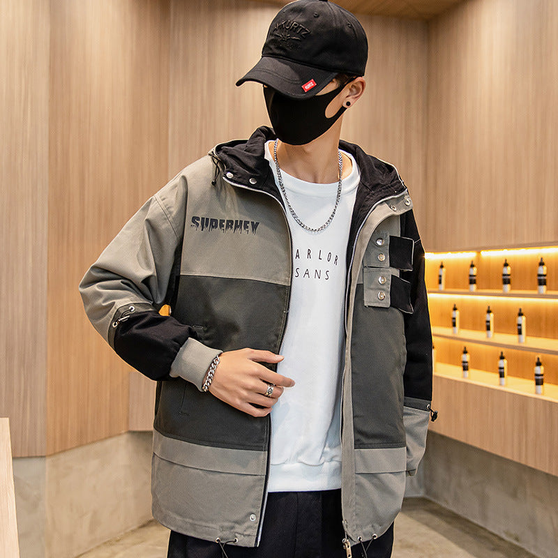 Men's Spring Retro Casual Top Large Size Loose Men's Jacket Jacket Men's Men Jacket