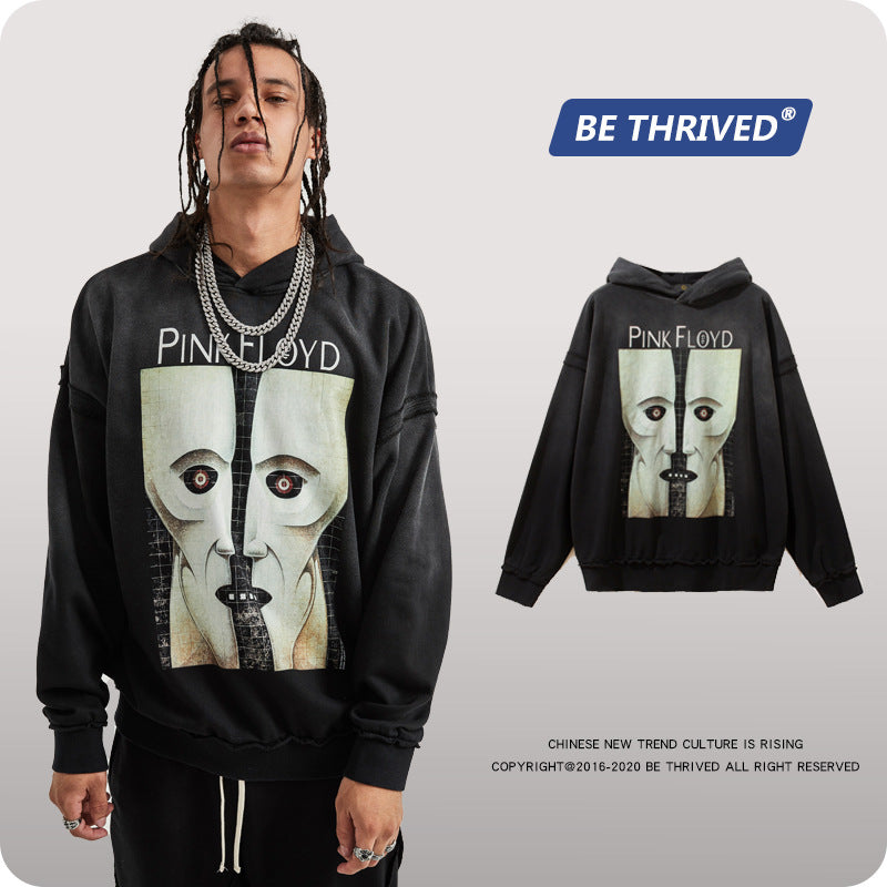 Men's Autumn Coat Retro plus Size Retro Sports Loose Sweater Men Top