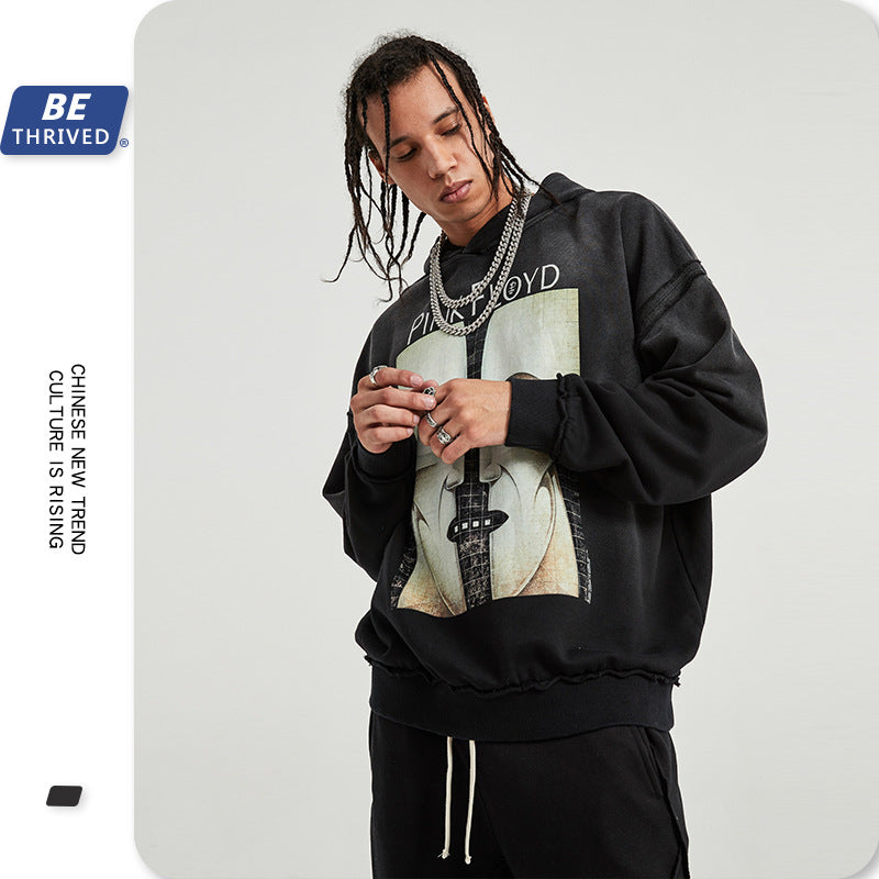 Men's Autumn Coat Retro plus Size Retro Sports Loose Sweater Men Top