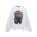 Men's Fall plus Size Retro Sports Coat Top Long Sleeve Crew Neck Sweater Men Top