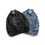 Denim Jacket Men's Fall plus Size Loose Casual Top Men Denim Jacket