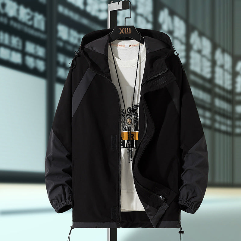 Men Cargo Jacket Men's Spring and Autumn Casual Fashion Work Clothes Coat Men's Clothing Top