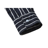 Men's Autumn Men's Contrast Color Striped Cotton and Linen Ribbon Breathable Long Sleeves Shirt Men Winter Outfit