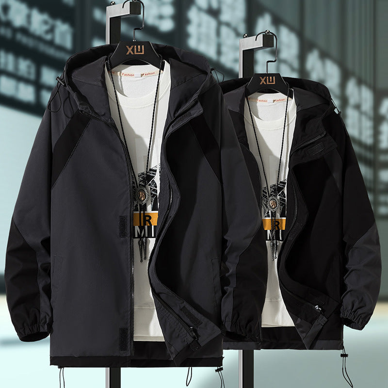 Men Cargo Jacket Men's Spring and Autumn Casual Fashion Work Clothes Coat Men's Clothing Top