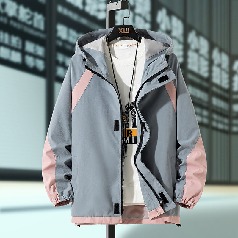 Men Cargo Jacket Men's Spring and Autumn Casual Fashion Work Clothes Coat Men's Clothing Top