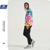 Men's Autumn and Winter plus Size Retro Sports Baggy Coat round Neck Long Sleeve Top Men's Sweater Men Top