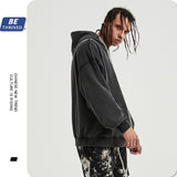 Men's Autumn and Winter Large Size Loose Retro Sports Hooded Sweater Men's Men's Top