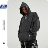 Men's Autumn and Winter Large Size Loose Retro Sports Hooded Sweater Men's Men's Top