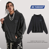 Men's Autumn and Winter Large Size Loose Retro Sports Hooded Sweater Men's Men's Top