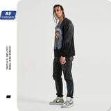 Men's Fall plus Size Retro Sports Coat Top Long Sleeve Crew Neck Sweater Men Top