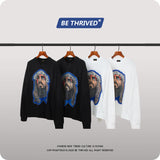 Men's Fall plus Size Retro Sports Coat Top Long Sleeve Crew Neck Sweater Men Top