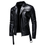 Men's plus Size Retro Sports Fall Lapels Motorcycle Leather Coat Leather Jacket Coat Men Coat Men Winter Outfit