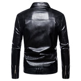 Men's plus Size Retro Sports Fall Lapels Motorcycle Leather Coat Leather Jacket Coat Men Coat Men Winter Outfit