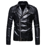 Men's plus Size Retro Sports Fall Lapels Motorcycle Leather Coat Leather Jacket Coat Men Coat Men Winter Outfit
