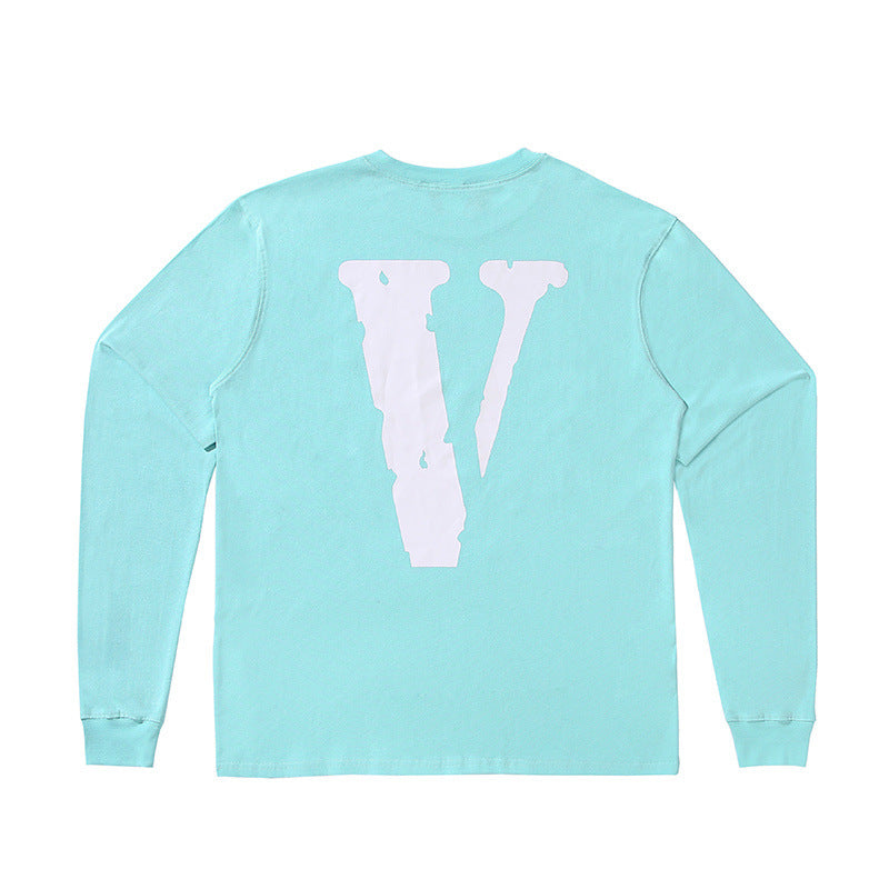 Vlone Sweatshirt Spring and Autumn Printed Long Sleeve Men and Women AllMatching Sweater