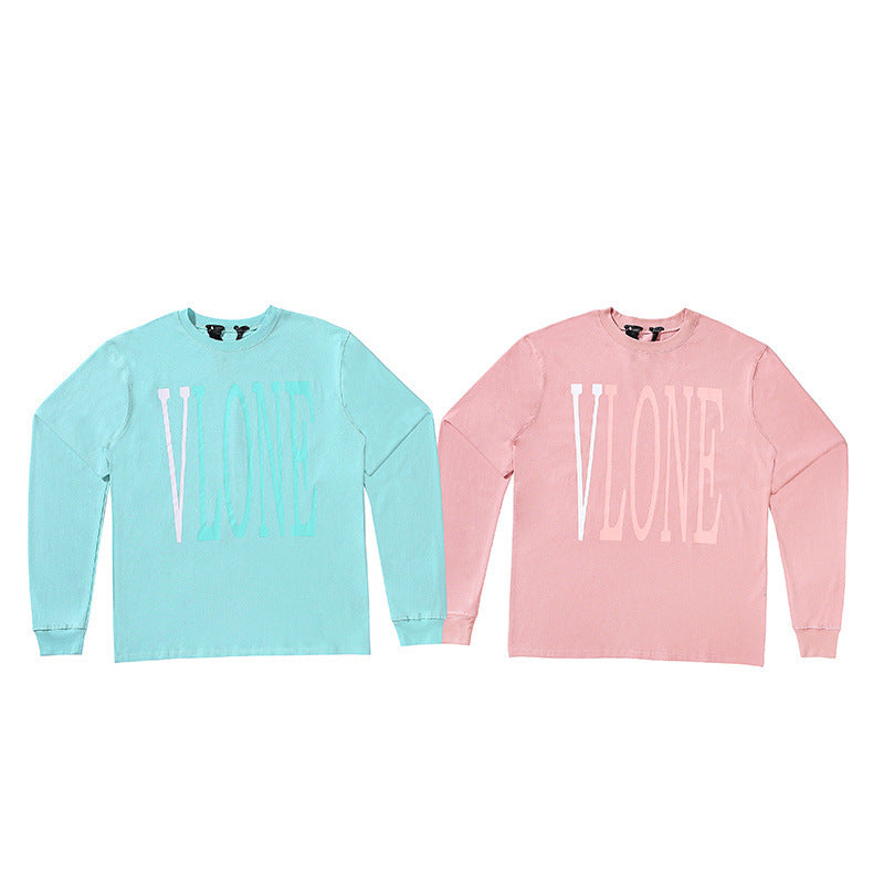 Vlone Sweatshirt Spring and Autumn Printed Long Sleeve Men and Women AllMatching Sweater