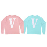 Vlone Sweatshirt Spring and Autumn Printed Long Sleeve Men and Women AllMatching Sweater