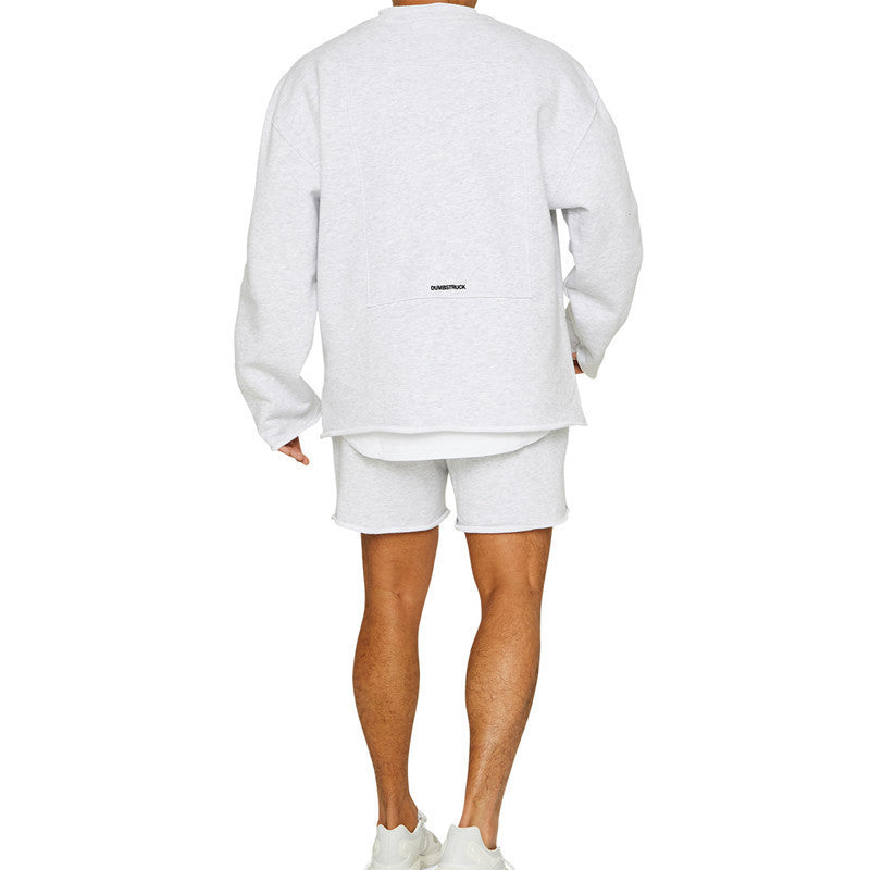 Men's Sports Hoodie Men Sweatshirts Fitness Male's Hoodies Muscle Workout Spring and Autumn Sports Men Leisure Training Running Loose Large Size Pullover Long-Sleeved Sweater