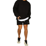 Men's Sports Hoodie Men Sweatshirts Fitness Male's Hoodies Muscle Workout Spring and Autumn Sports Men Leisure Training Running Loose Large Size Pullover Long-Sleeved Sweater