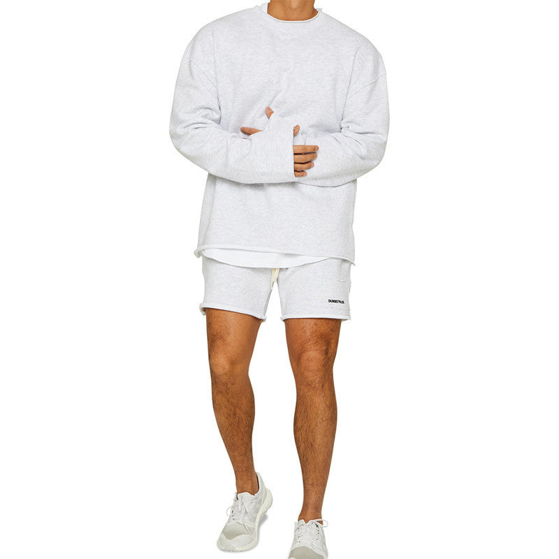 Men's Sports Hoodie Men Sweatshirts Fitness Male's Hoodies Muscle Workout Spring and Autumn Sports Men Leisure Training Running Loose Large Size Pullover Long-Sleeved Sweater