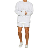 Men's Sports Hoodie Men Sweatshirts Fitness Male's Hoodies Muscle Workout Spring and Autumn Sports Men Leisure Training Running Loose Large Size Pullover Long-Sleeved Sweater