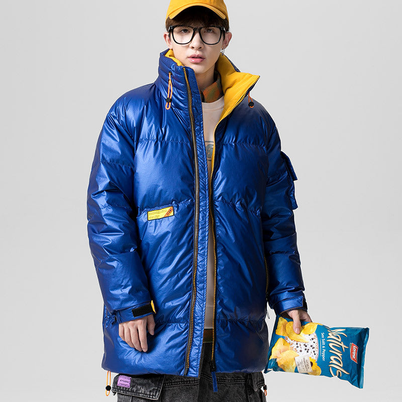 Men's Winter plus Size Loose Top down Jacket Daily Men's Warm Coat Men down Coat