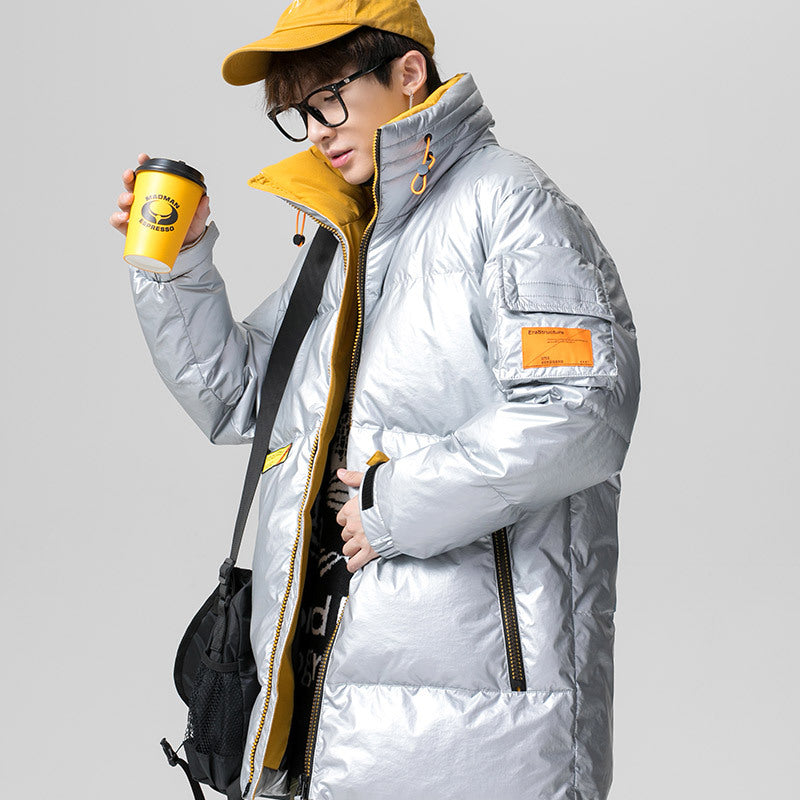 Men's Winter plus Size Loose Top down Jacket Daily Men's Warm Coat Men down Coat
