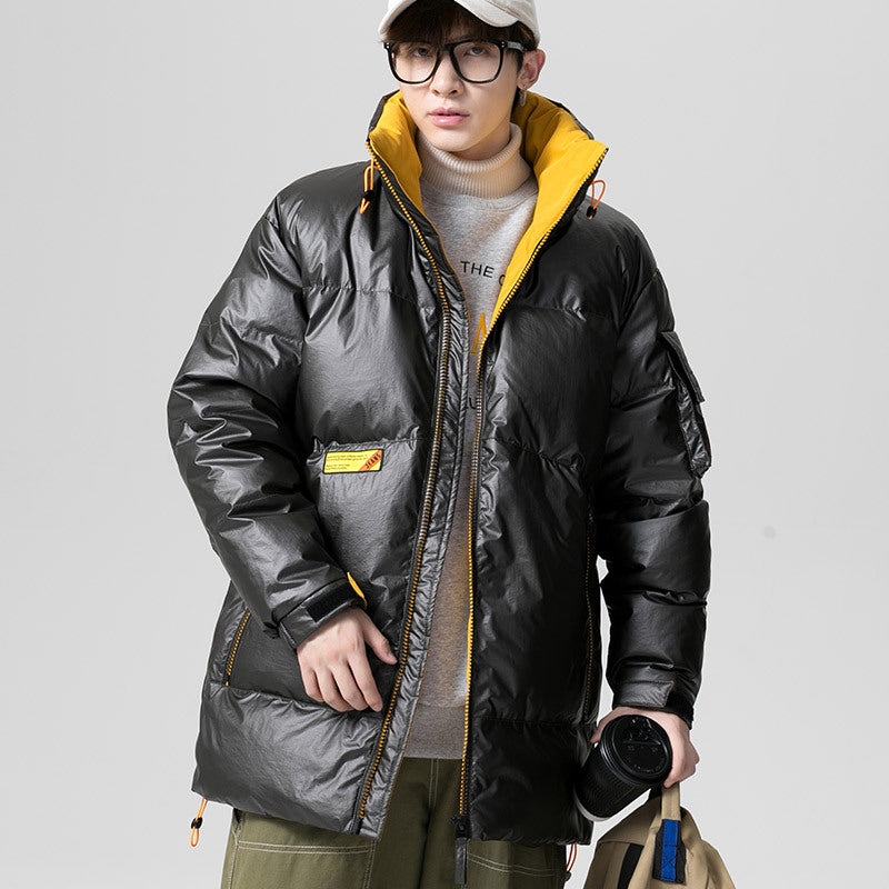Men's Winter plus Size Loose Top down Jacket Daily Men's Warm Coat Men down Coat